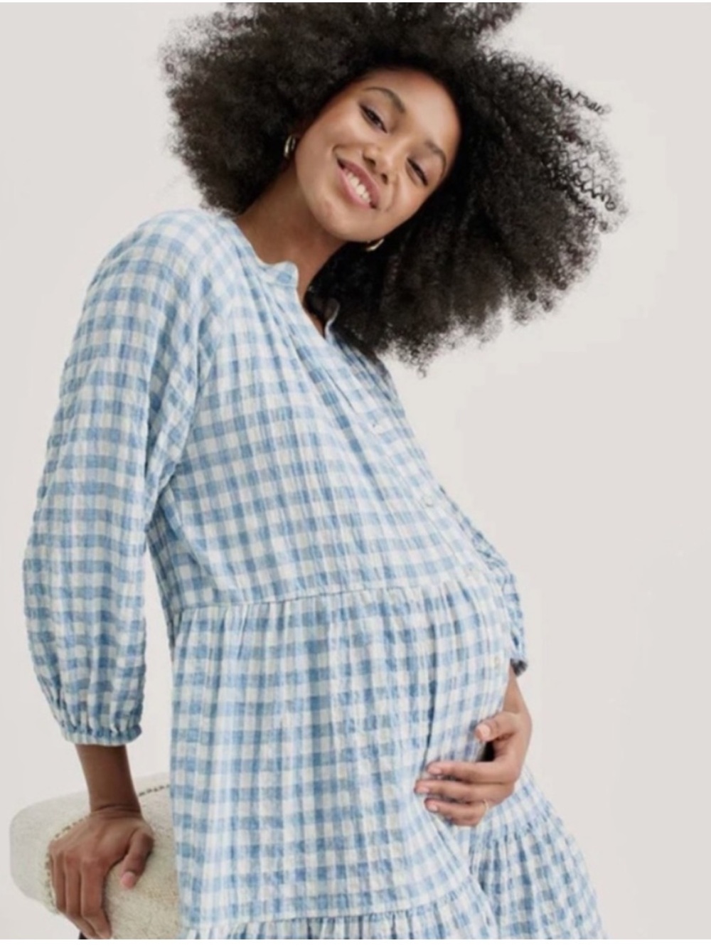 Hatch Aurora Gingham Maternity Dress